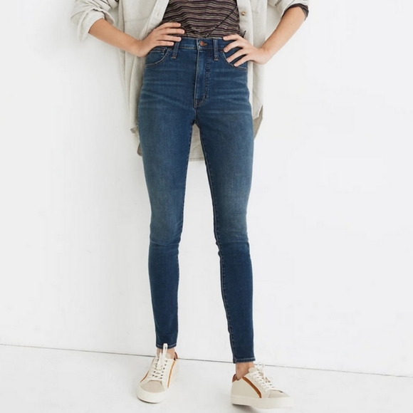 MADEWELL 10" High-Rise Roadtripper Supersoft Jeans in Playford Wash Womens 25P - Picture 1 of 5